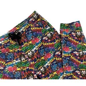 LoveLove Love Pants Women's Size Large‎ Graphic Black Queen Joggers Streetwear